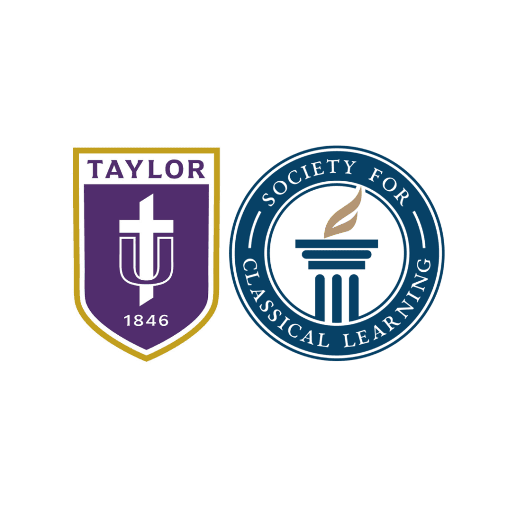 Taylor University and Society for Classical Learning logos